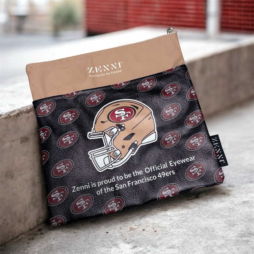 Zenni San Francisco 49ers Pouch makeup bag faux leather